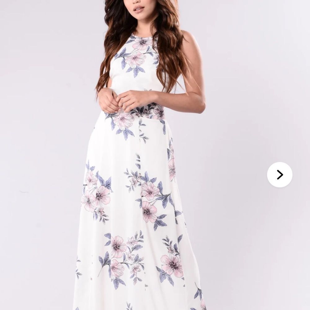 White floral dress